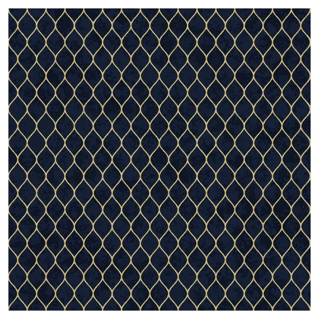Blue Moroccan Glitter Adhesive Vinyl Sheet
