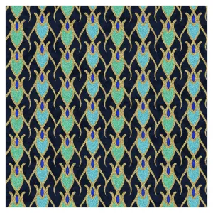 Blue Moroccan Glitter Adhesive Vinyl Sheet