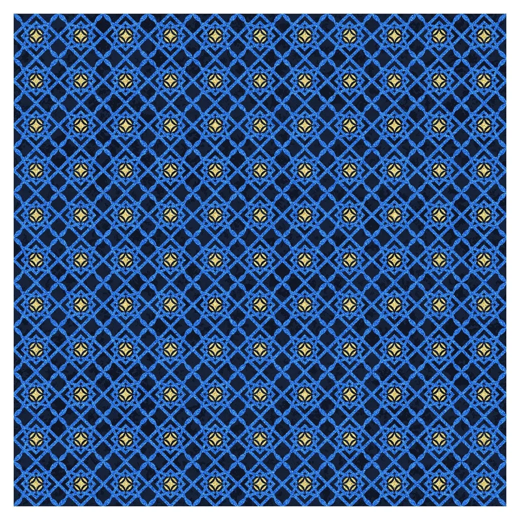 Blue Moroccan Glitter Adhesive Vinyl Sheet