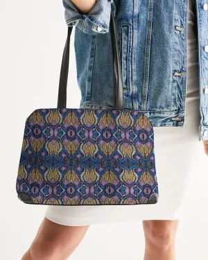 Blue Purple African Print Shoulder Bag