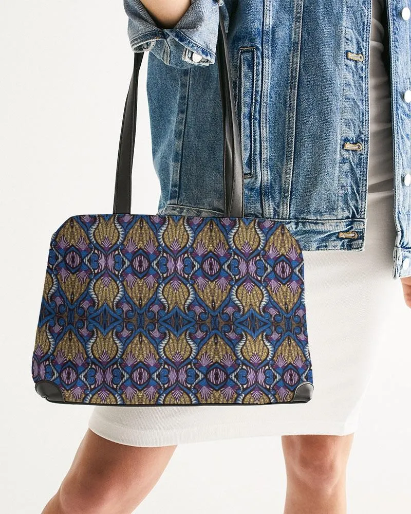 Blue Purple African Print Shoulder Bag