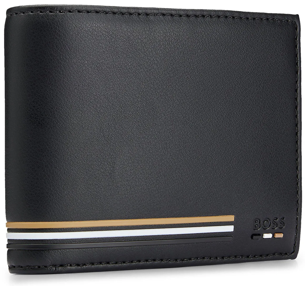 Boss Ray 4 Card & Coin Pocket Wallet In Black