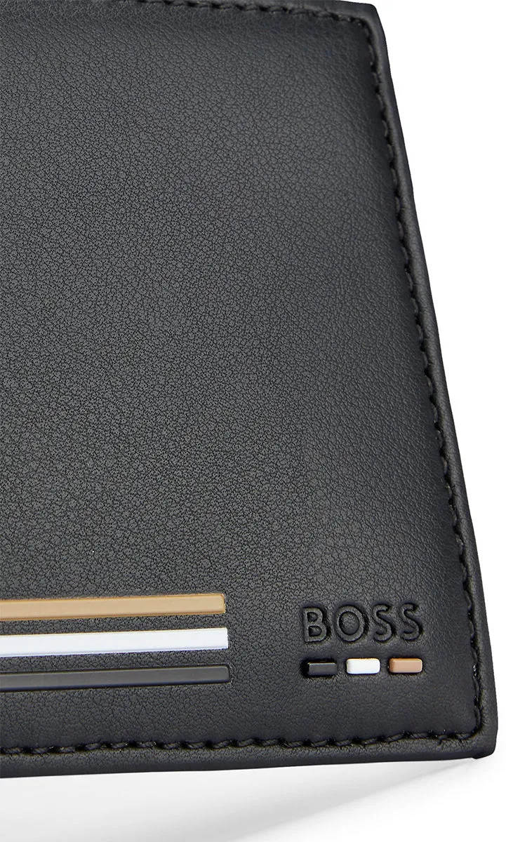 Boss Ray 4 Card & Coin Pocket Wallet In Black