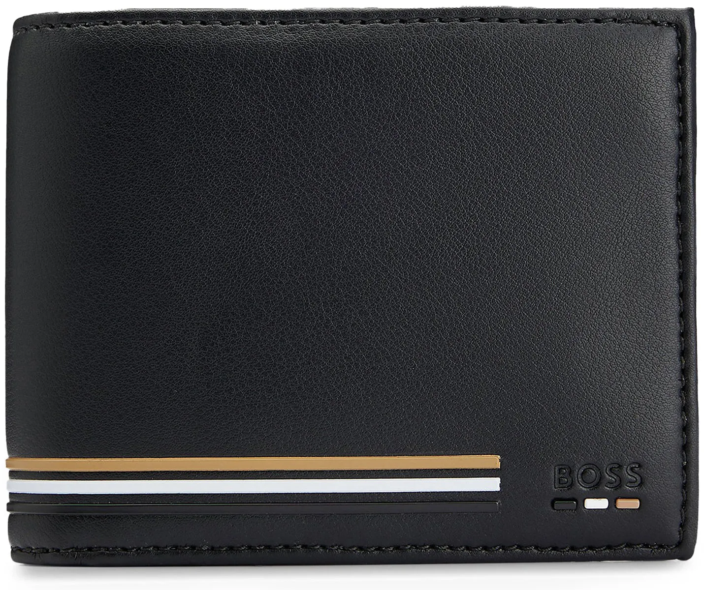 Boss Ray 4 Card & Coin Pocket Wallet In Black