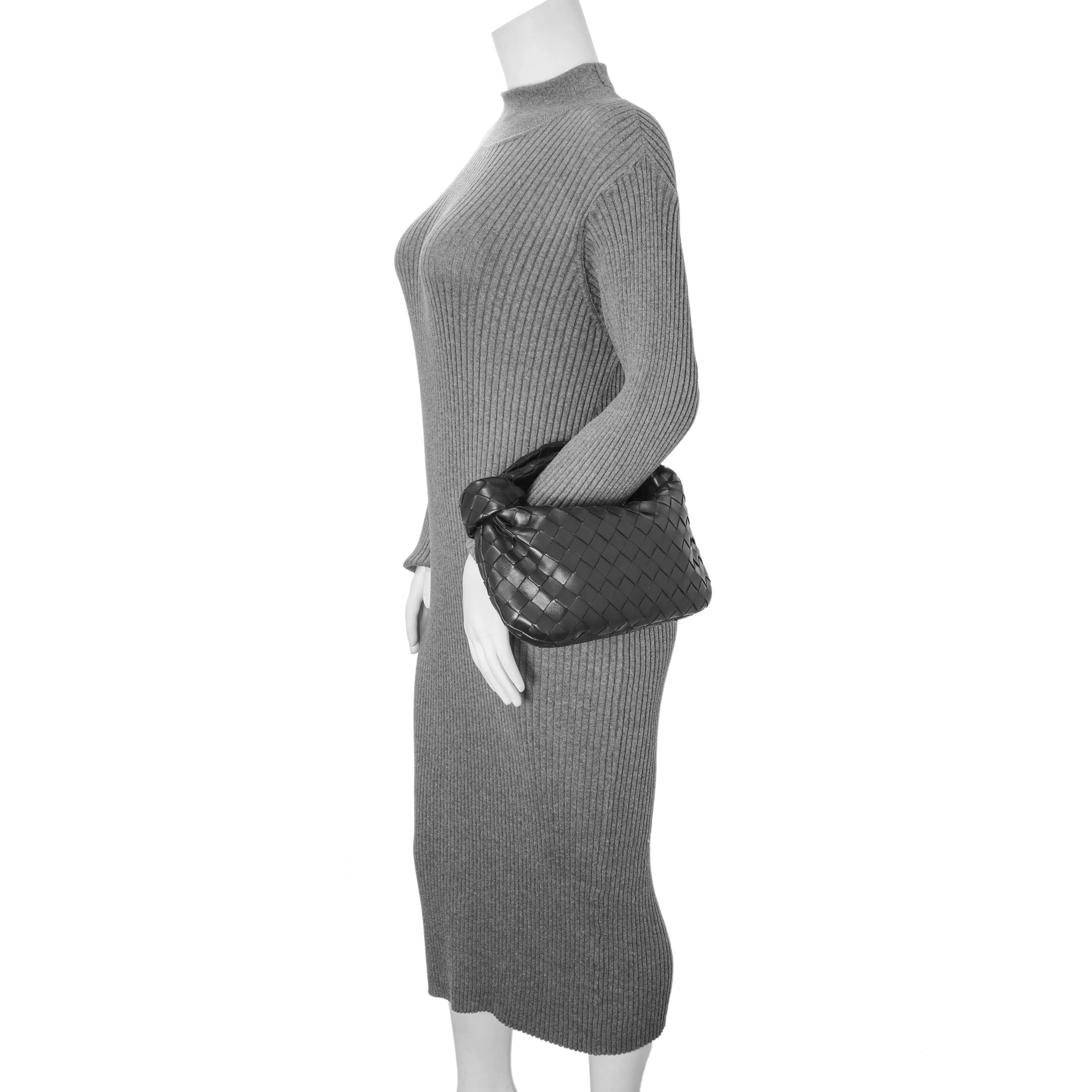 Bottega Veneta Black Nappa Intrecciato Mini Jodie