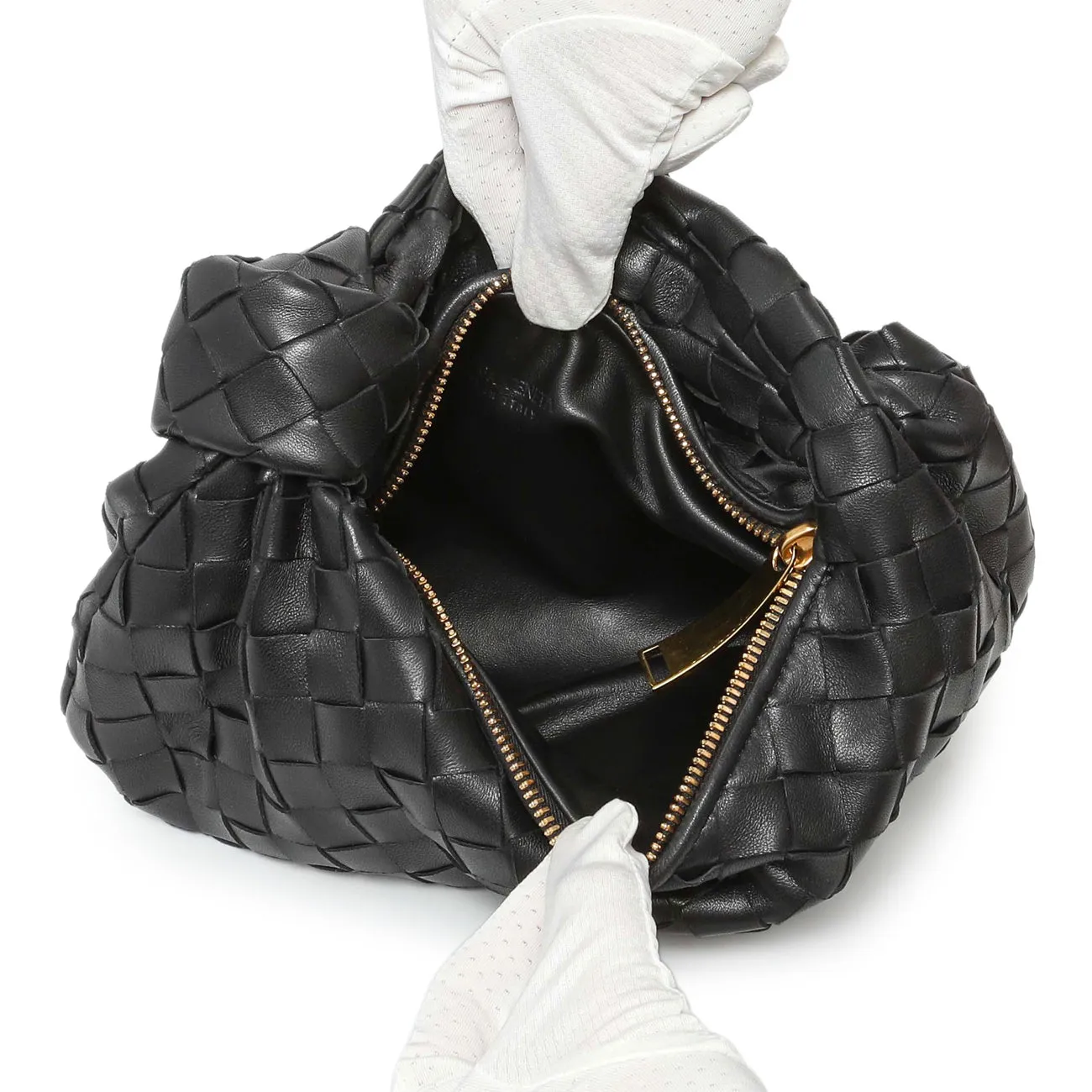 Bottega Veneta Black Nappa Intrecciato Mini Jodie