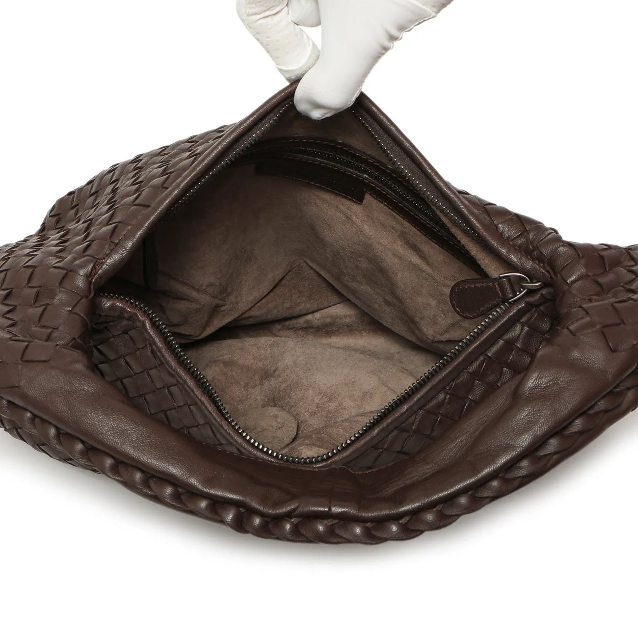 Bottega Veneta Brown Nappa Intrecciato Medium Belly Hobo