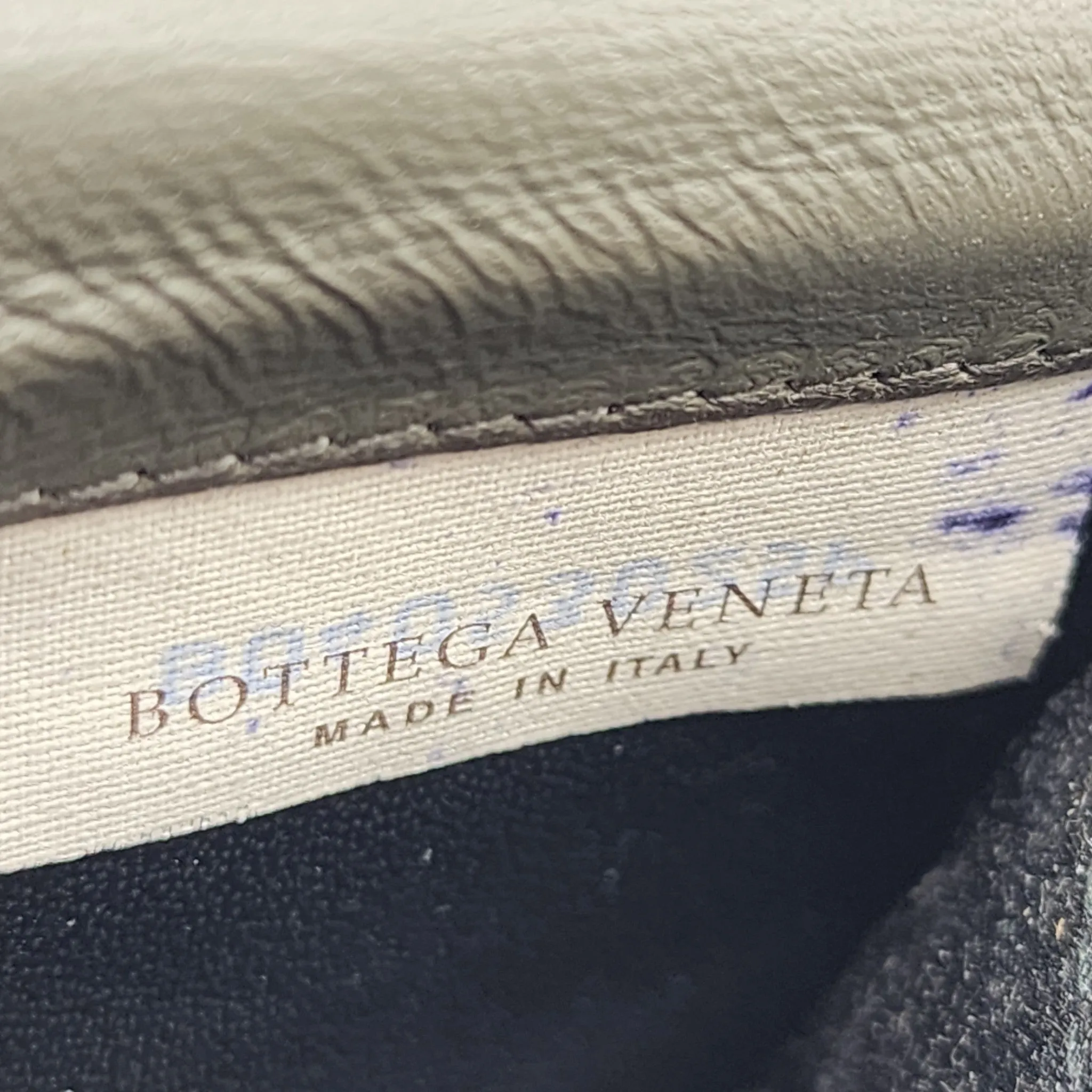 Bottega Veneta Nappa Intrecciato Bi-Fold Wallet in Gray Blue