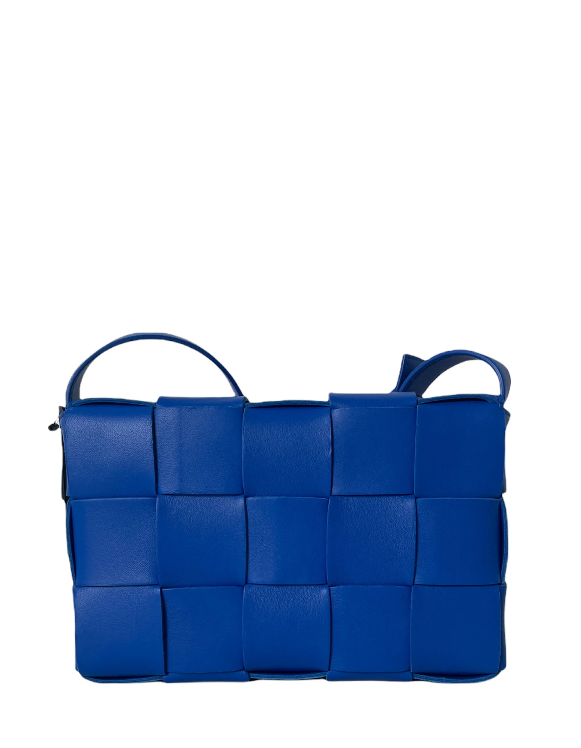 Bottega Veneta NWT Cobalt Blue Maxi Intrecciato Cassette Crossbody Bag