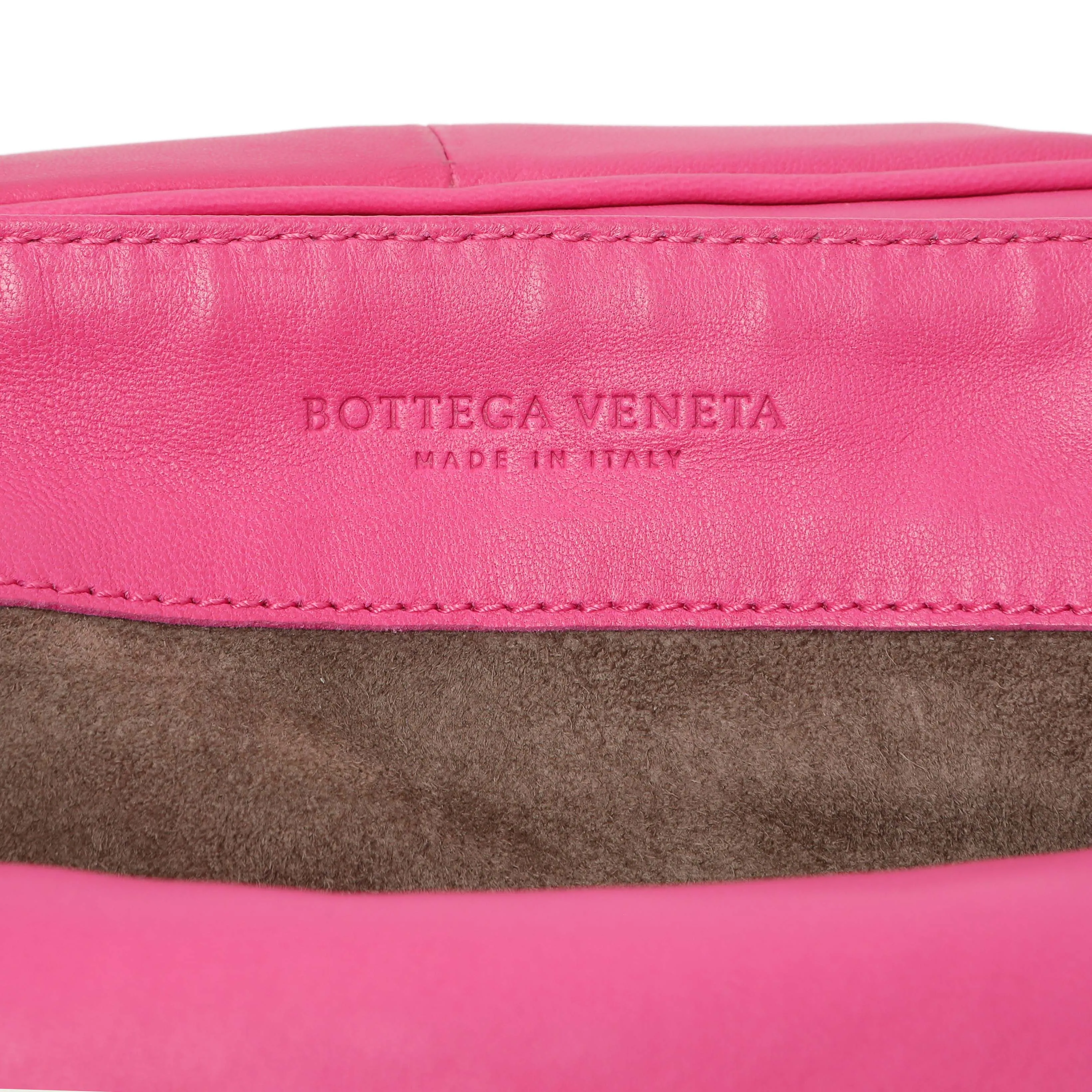 Bottega Veneta Pink Nappa Intrecciato Mini Flap Crossbody