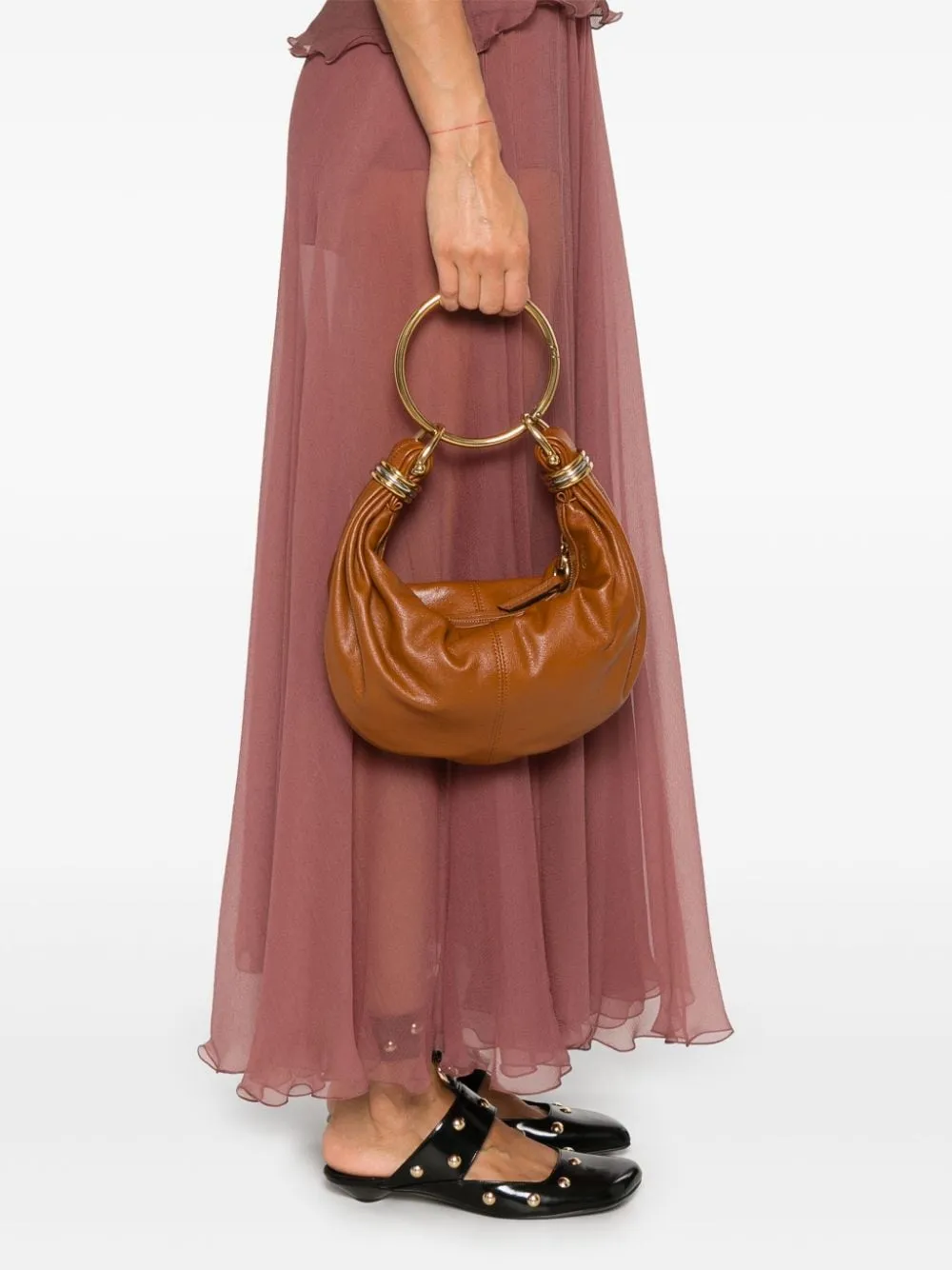 Bracelet small leather hobo bag