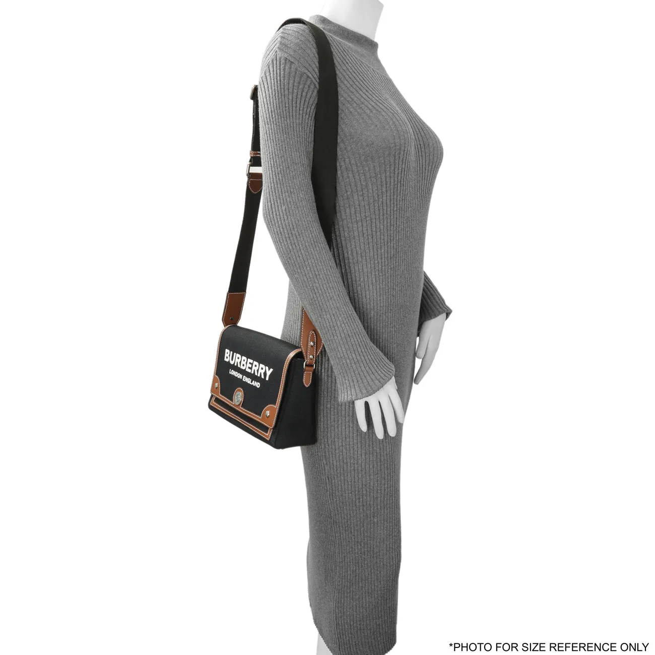 Burberry Black Canvas Horseferry Note Crossbody