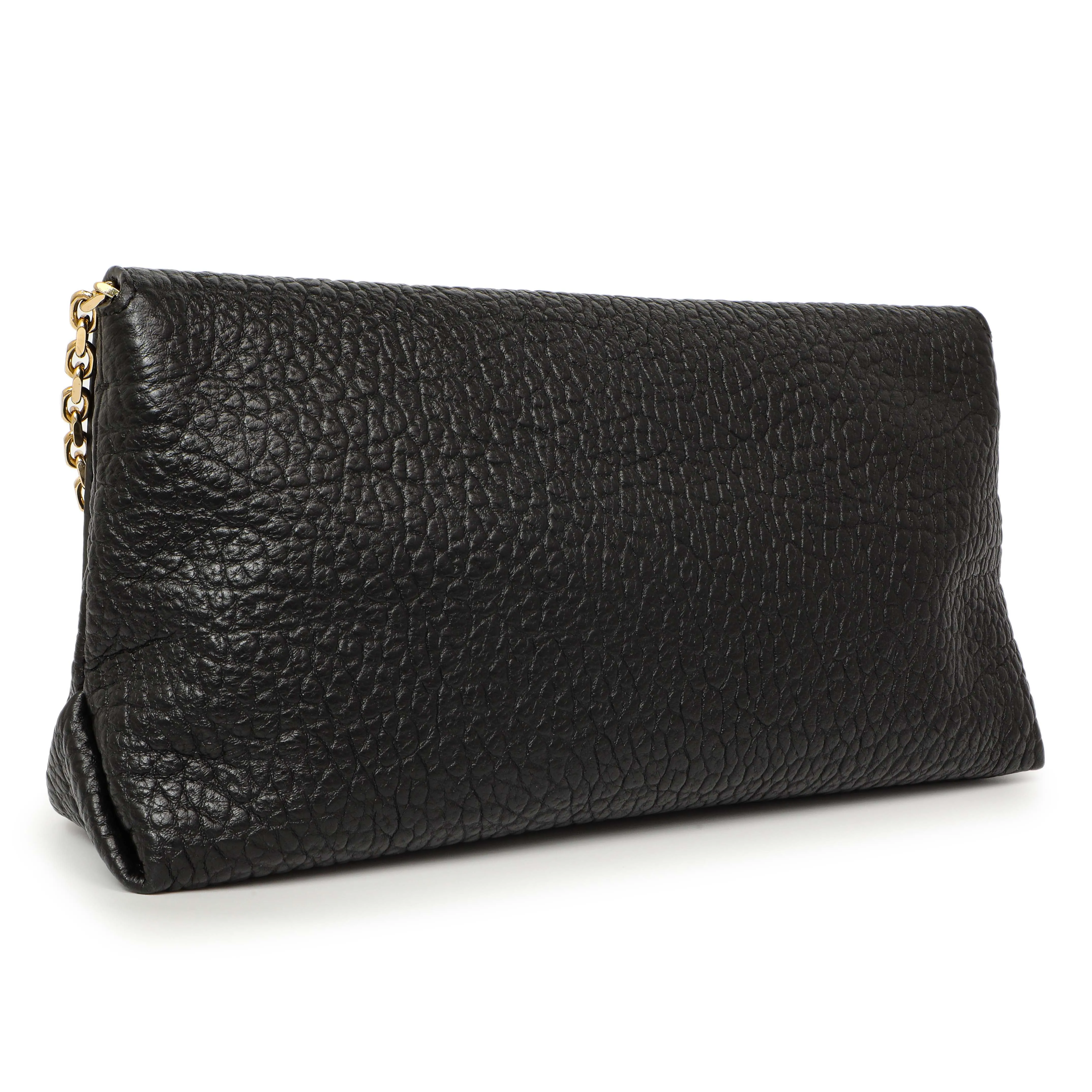 Burberry Black Grained Calfskin Mildenhall Crossbody
