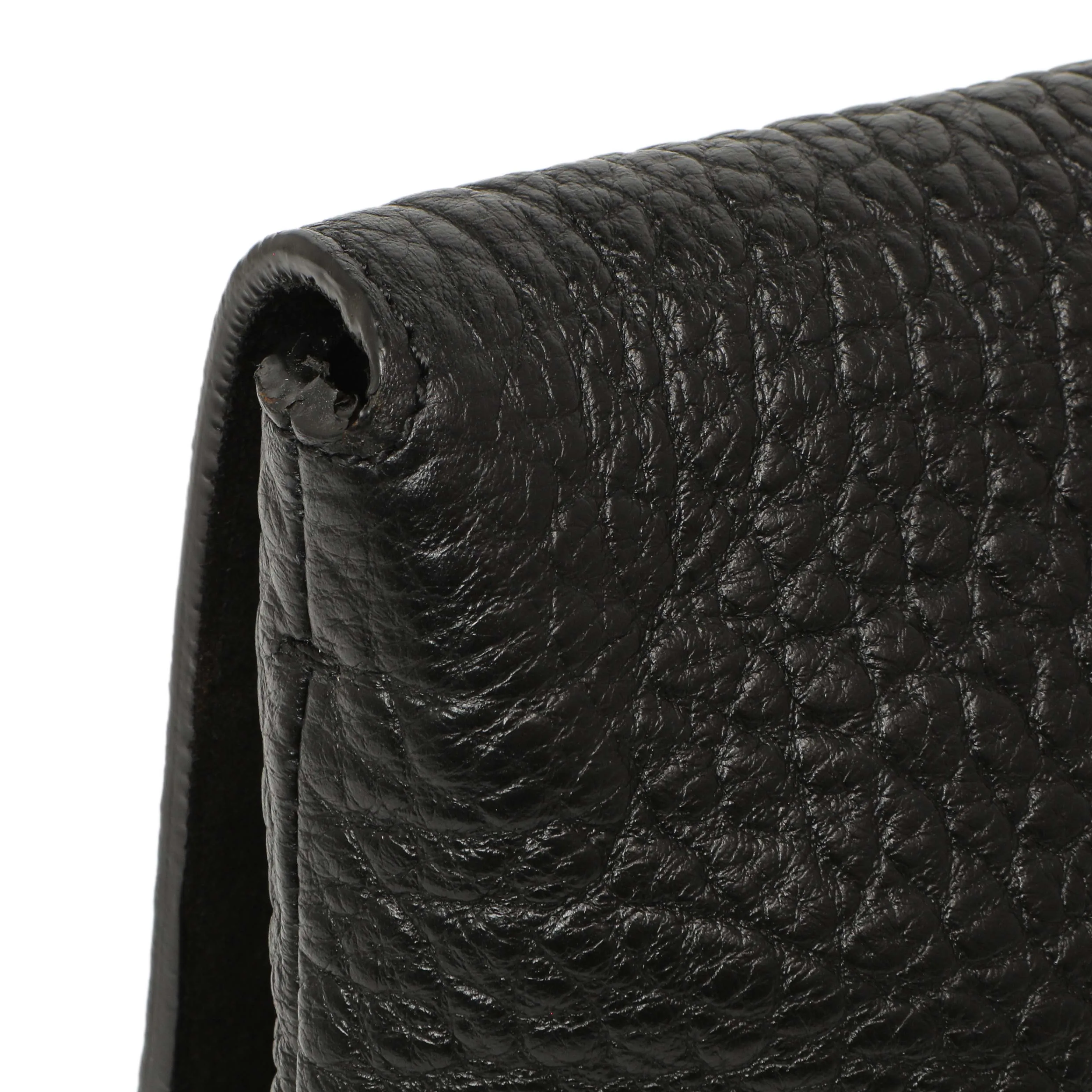 Burberry Black Grained Calfskin Mildenhall Crossbody