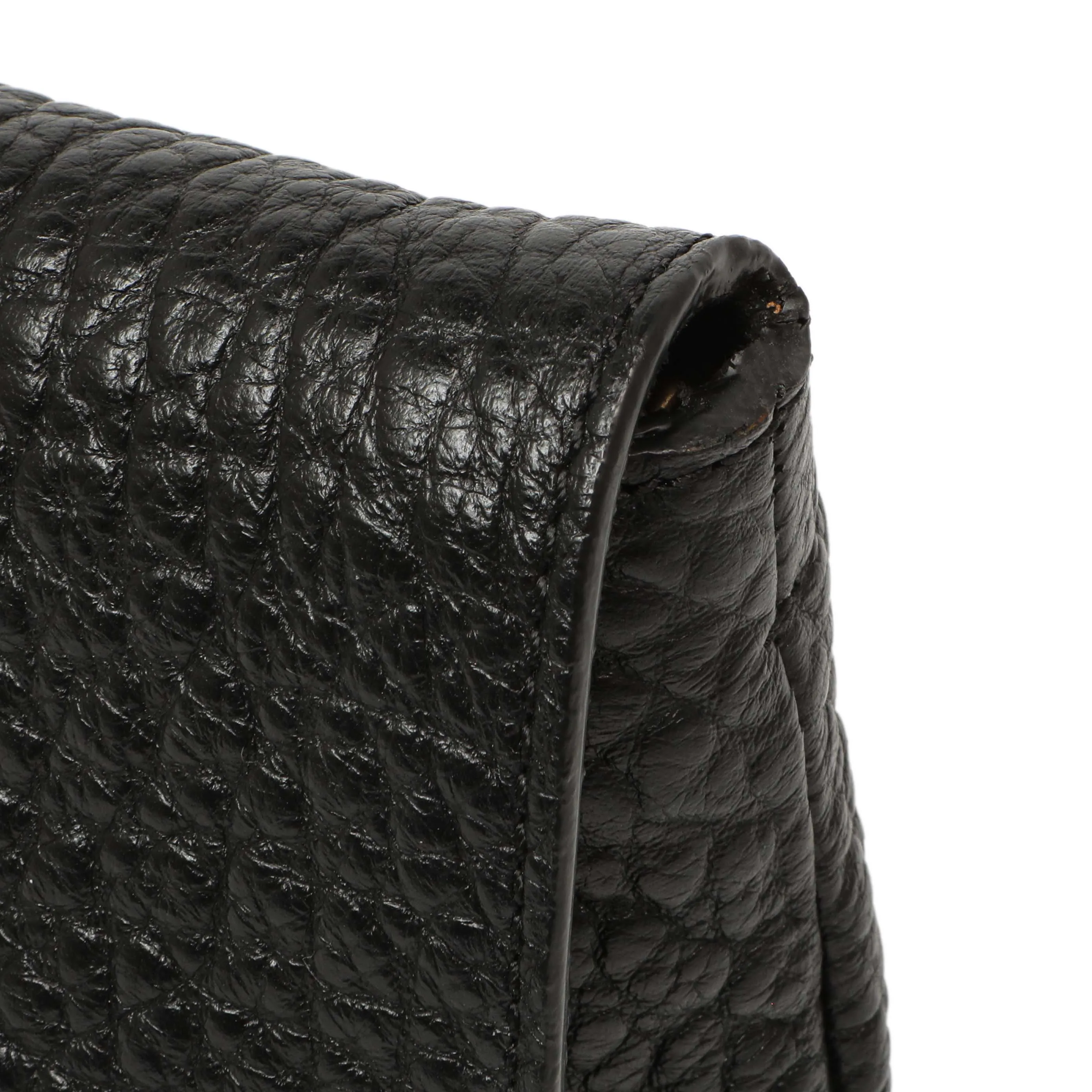 Burberry Black Grained Calfskin Mildenhall Crossbody