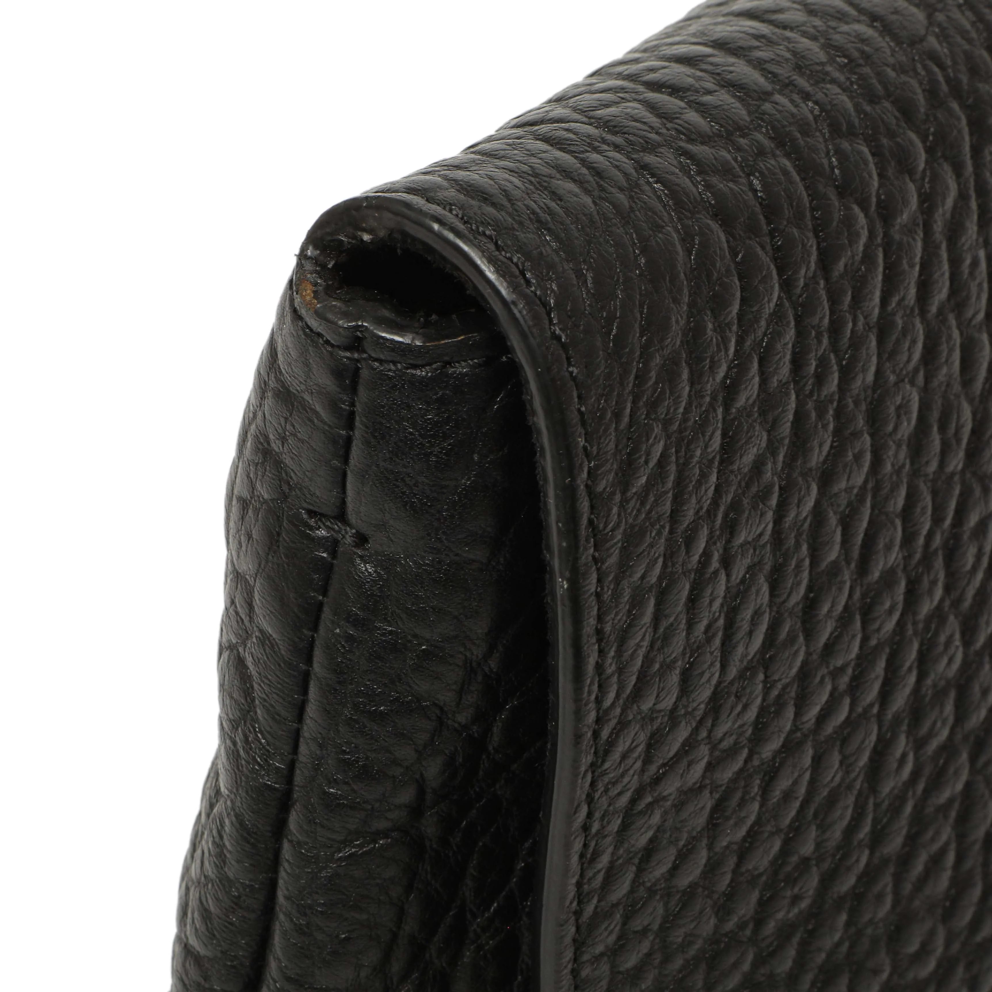 Burberry Black Grained Calfskin Mildenhall Crossbody