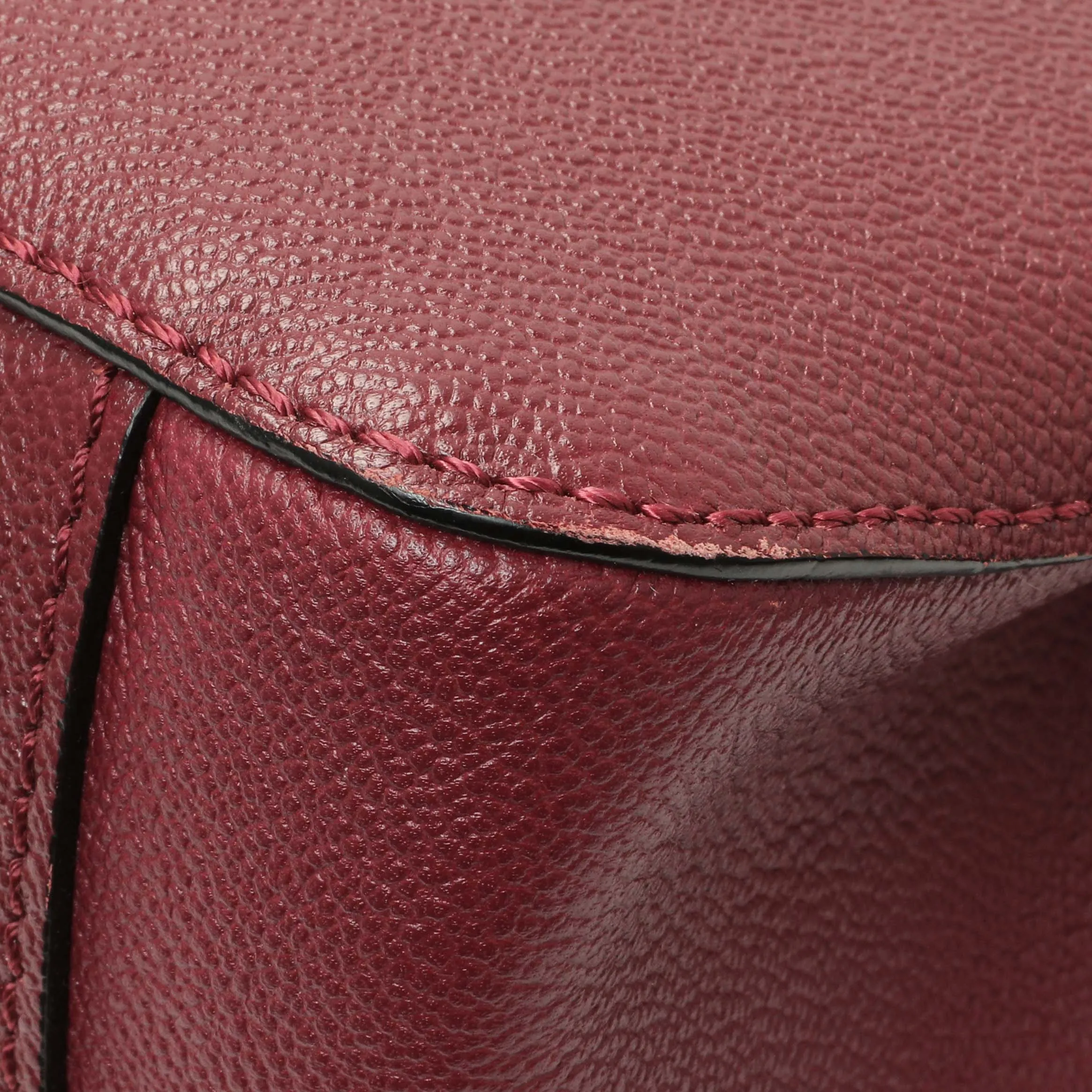 Burberry Burgundy Grained Calfskin Small Helmsley Crossbody