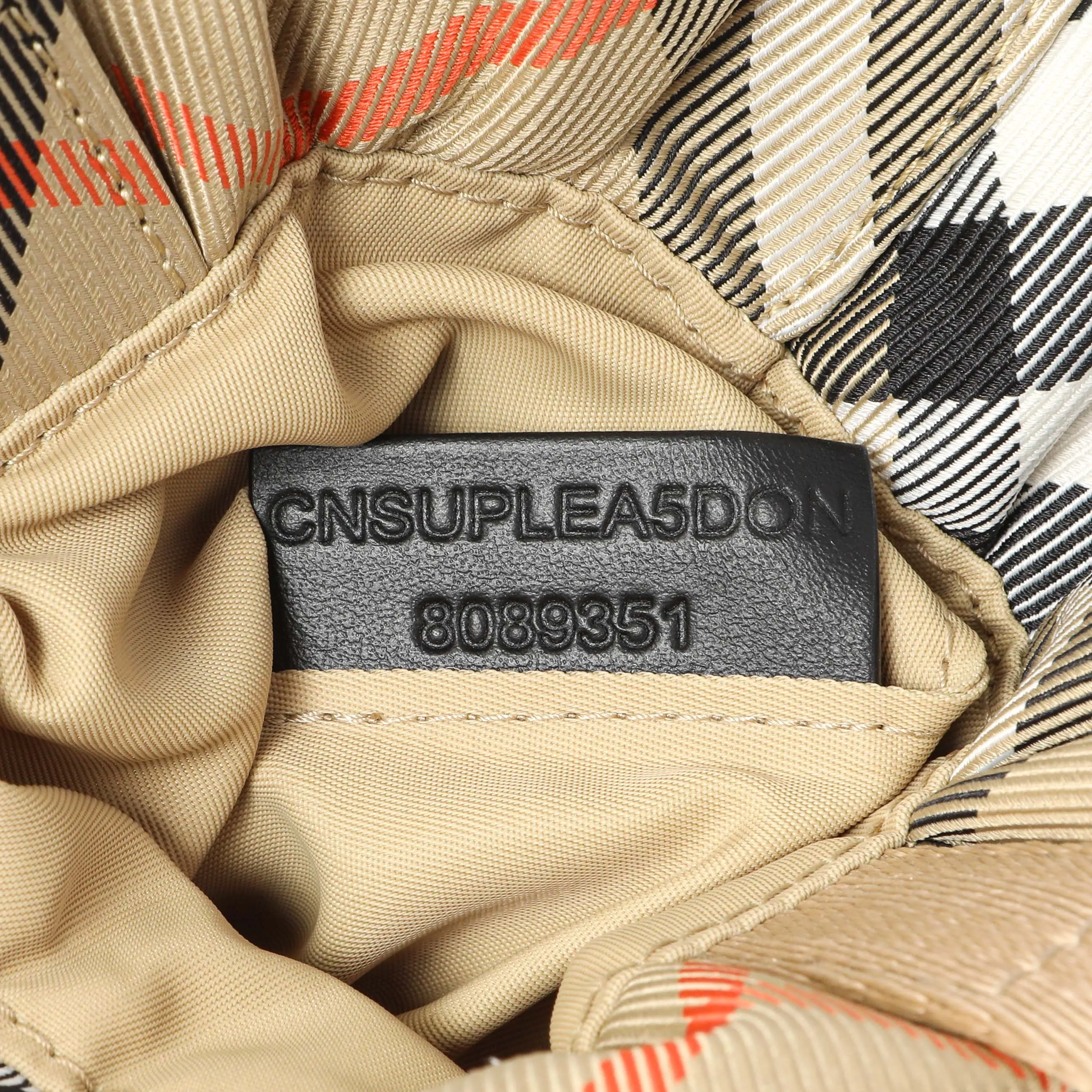 Burberry Sand Check Nylon Duck Bottle Holder