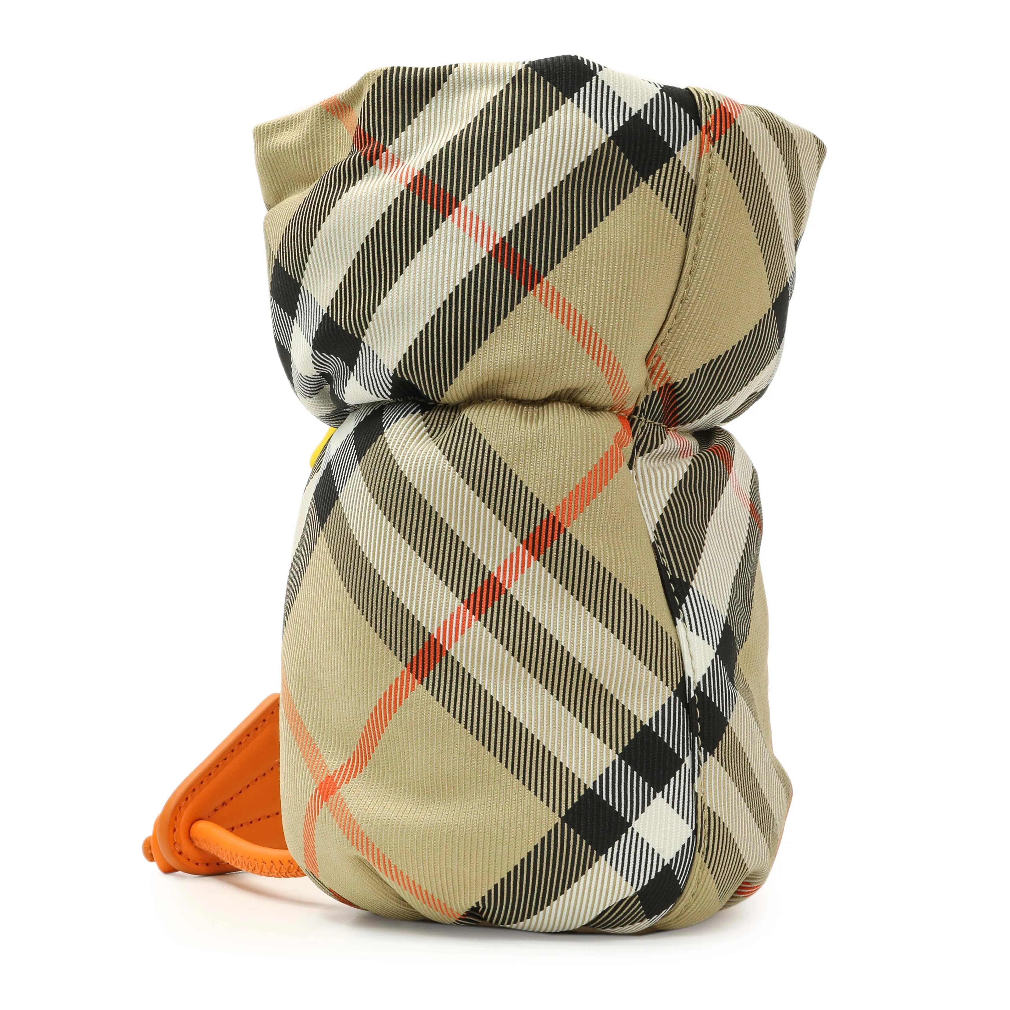 Burberry Sand Check Nylon Duck Bottle Holder