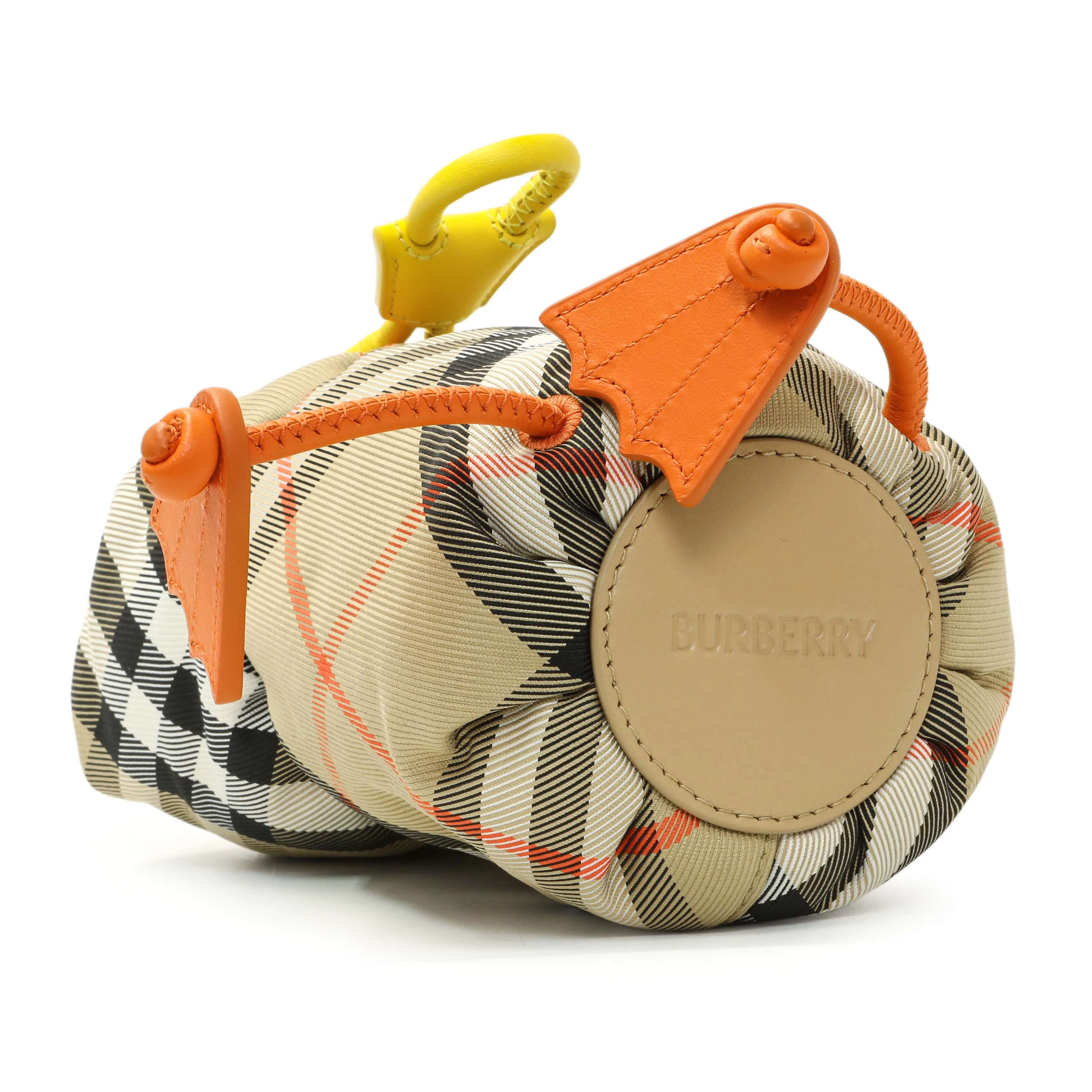 Burberry Sand Check Nylon Duck Bottle Holder
