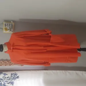 By Dorian for Lord &amp; Taylor 1960-70s Tangerine Night Coat sz8
