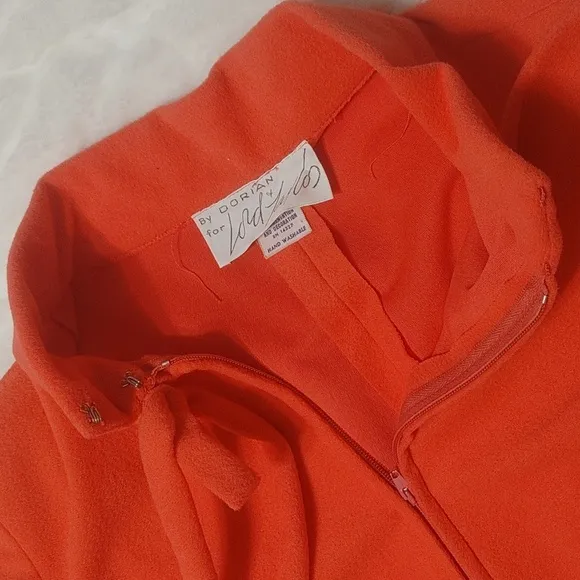 By Dorian for Lord &amp; Taylor 1960-70s Tangerine Night Coat sz8