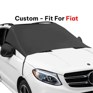 Car Windshield Snow Cover, Custom-Fit For Car, Large Windshield Cover for Ice and Snow Frost with Removable Mirror Cover Protector, Wiper Front Window Protects Windproof UV Sunshade Cover WAFT235