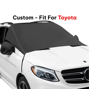 Car Windshield Snow Cover, Custom-Fit For Car, Large Windshield Cover for Ice and Snow Frost with Removable Mirror Cover Protector, Wiper Front Window Protects Windproof UV Sunshade Cover WAPF235