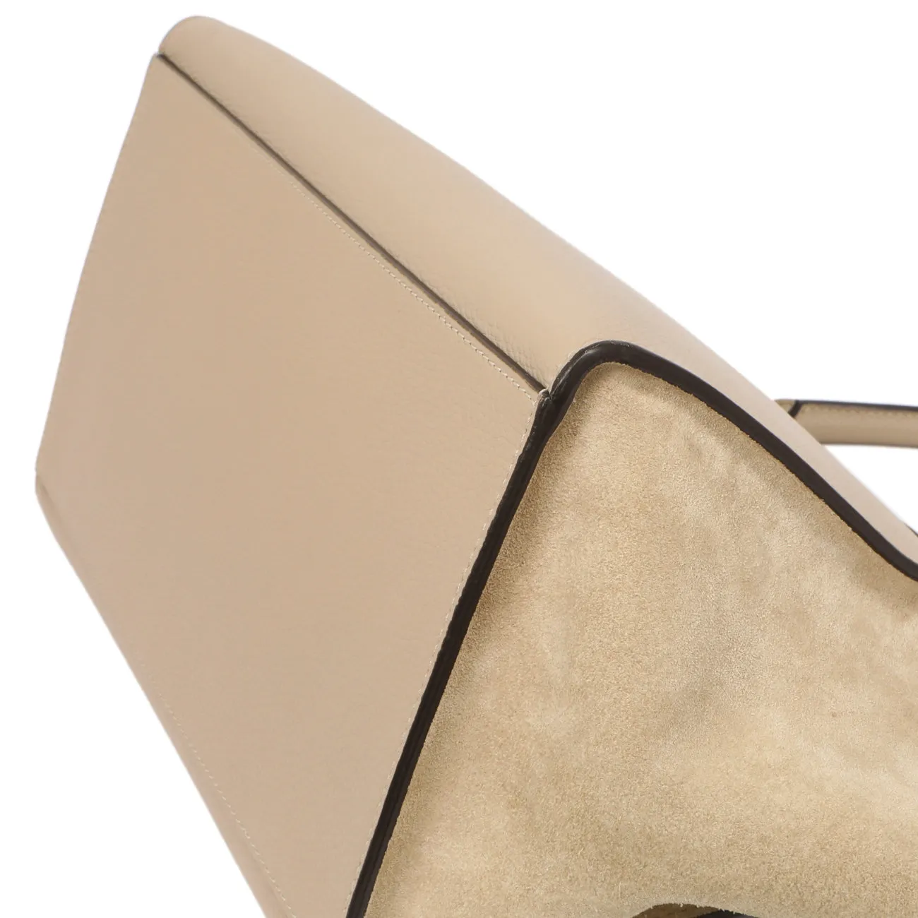Celine Dune Drummed Calfskin & Suede Medium Trapeze