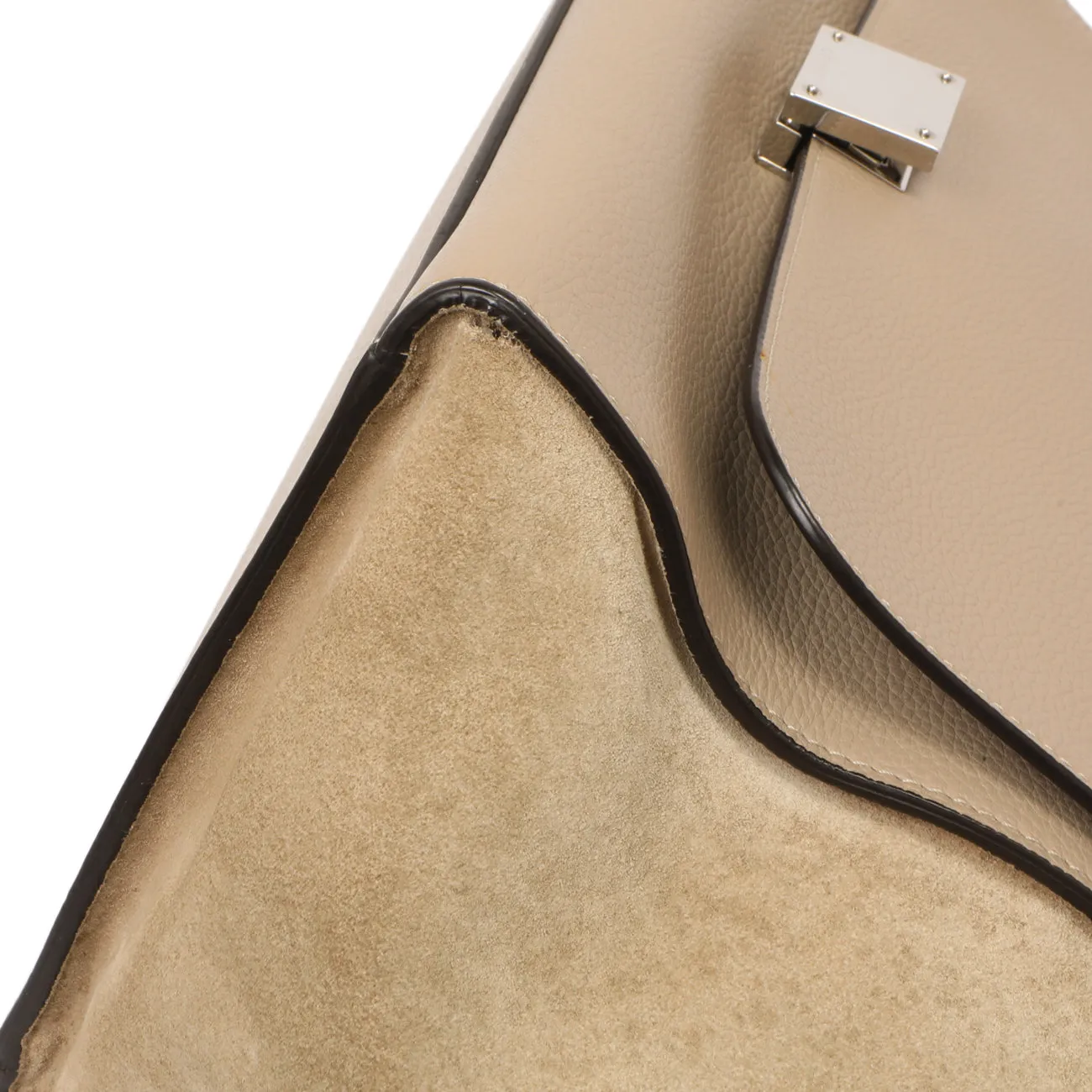 Celine Dune Drummed Calfskin & Suede Medium Trapeze