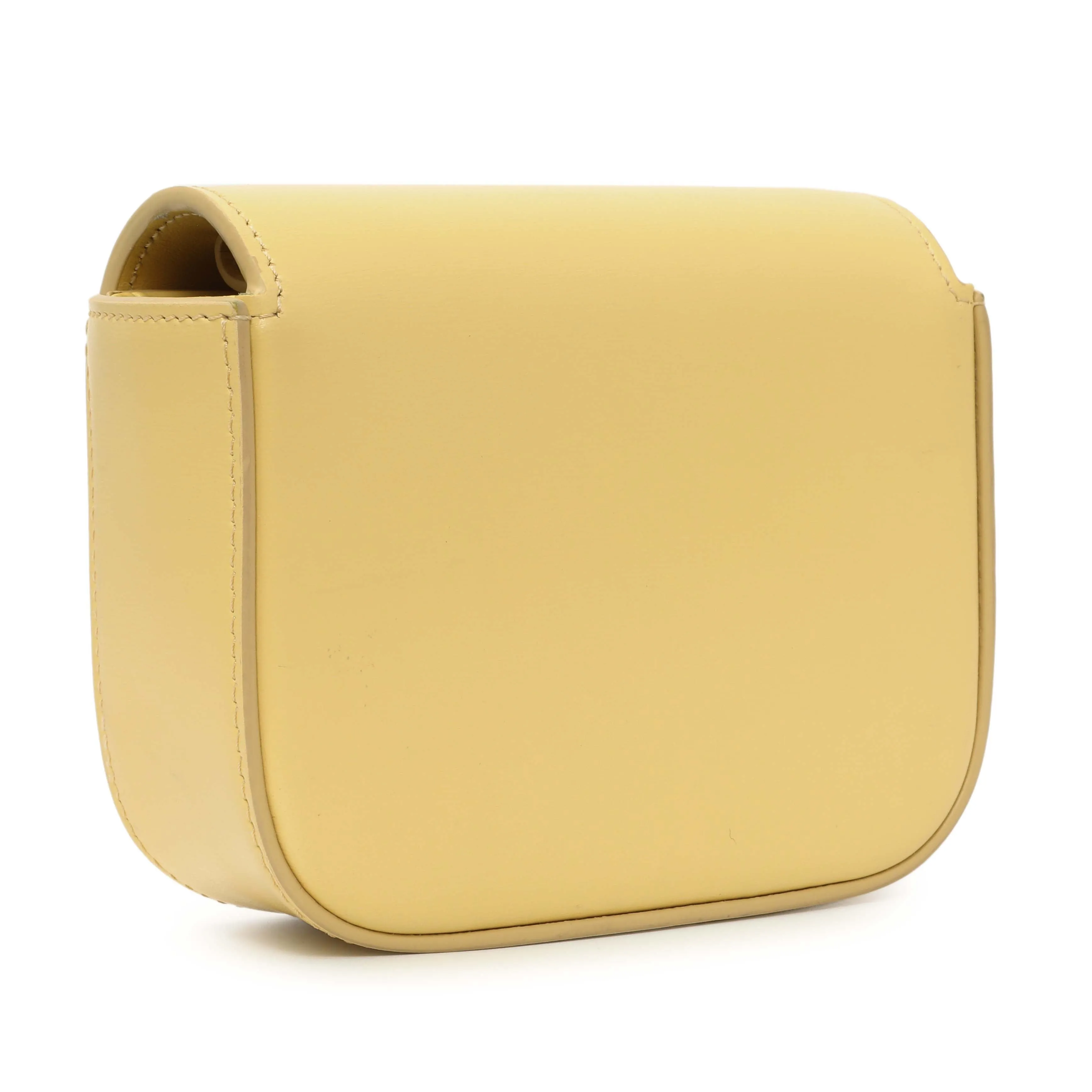 Celine Light Yellow Shiny Calfskin Mini Claude