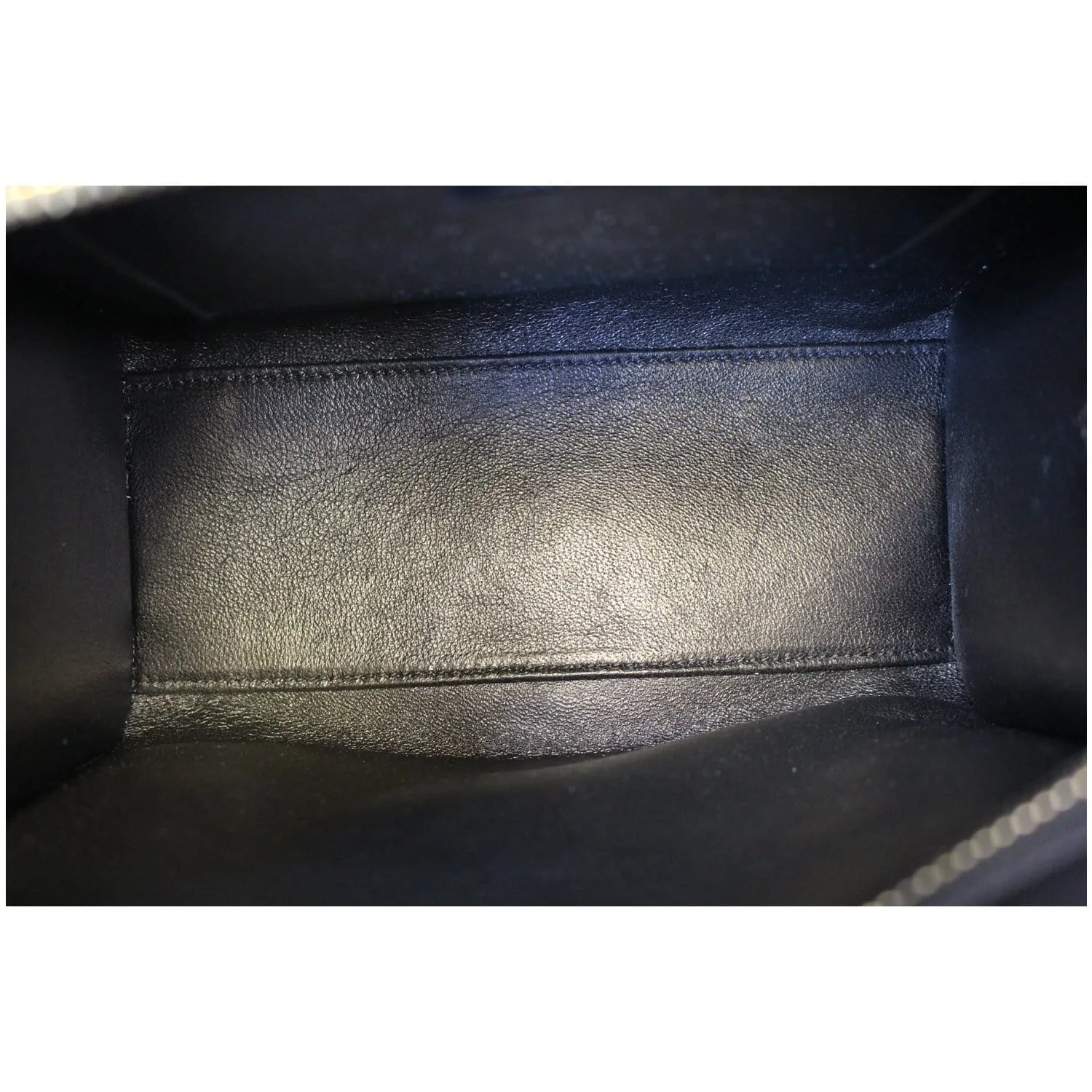 CELINE Nano Luggage Calfskin Leather and Suede Crossbody Bag Tricolor
