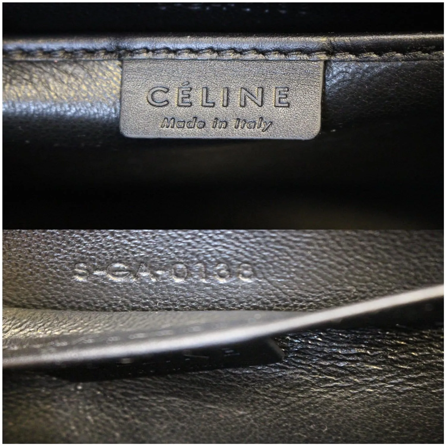 CELINE Nano Luggage Calfskin Leather and Suede Crossbody Bag Tricolor