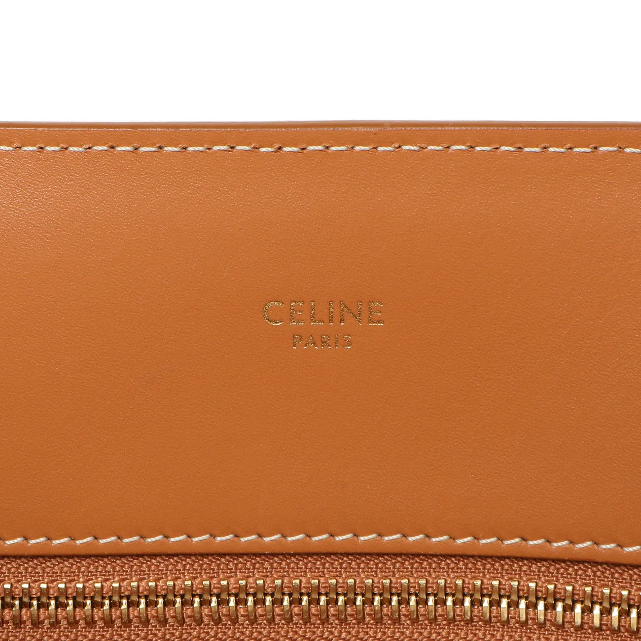 Celine Natural Tan Canvas Calfskin Logo Print Small Vertical Cabas