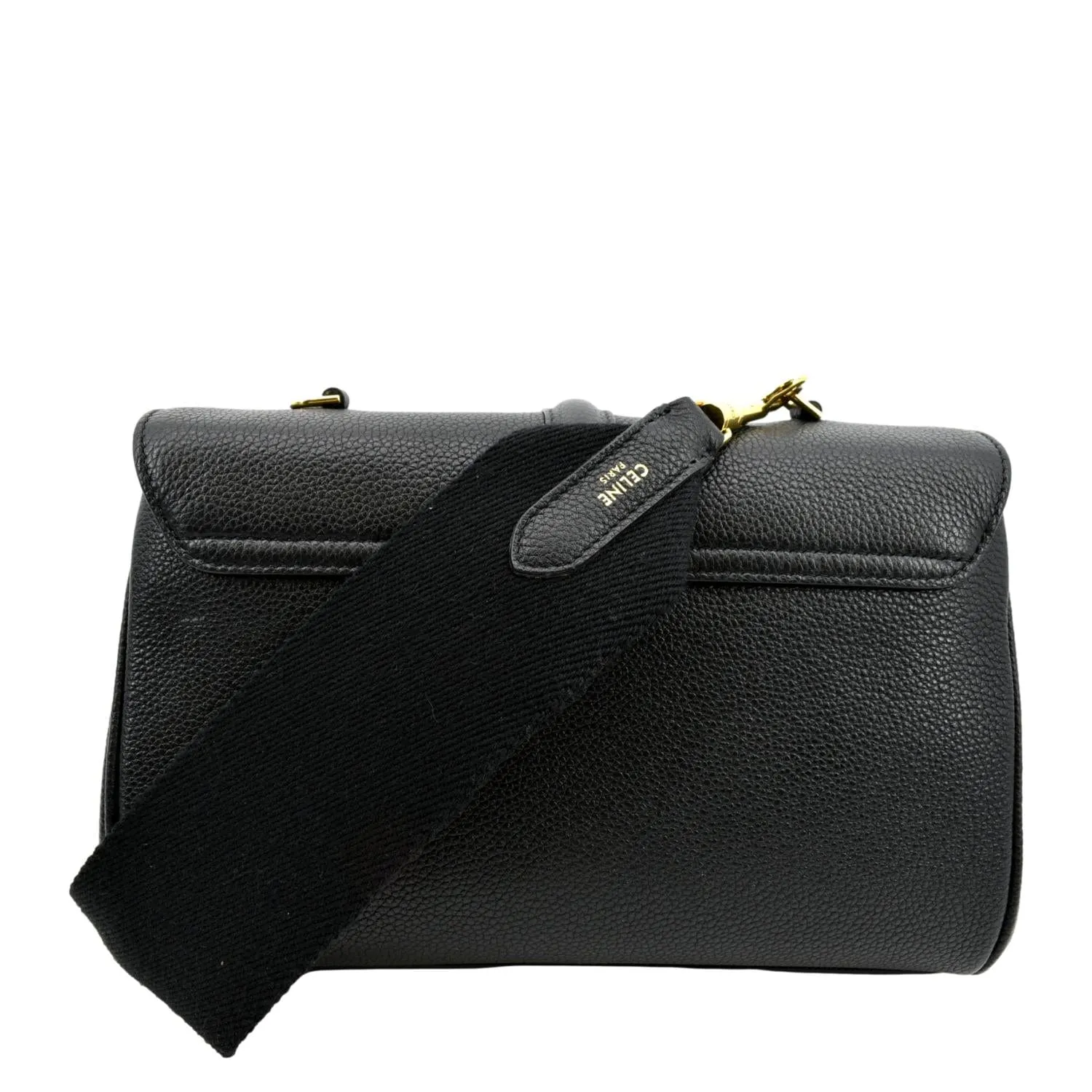 CELINE Teen 16 Calfskin Leather Crossbody Bag Black