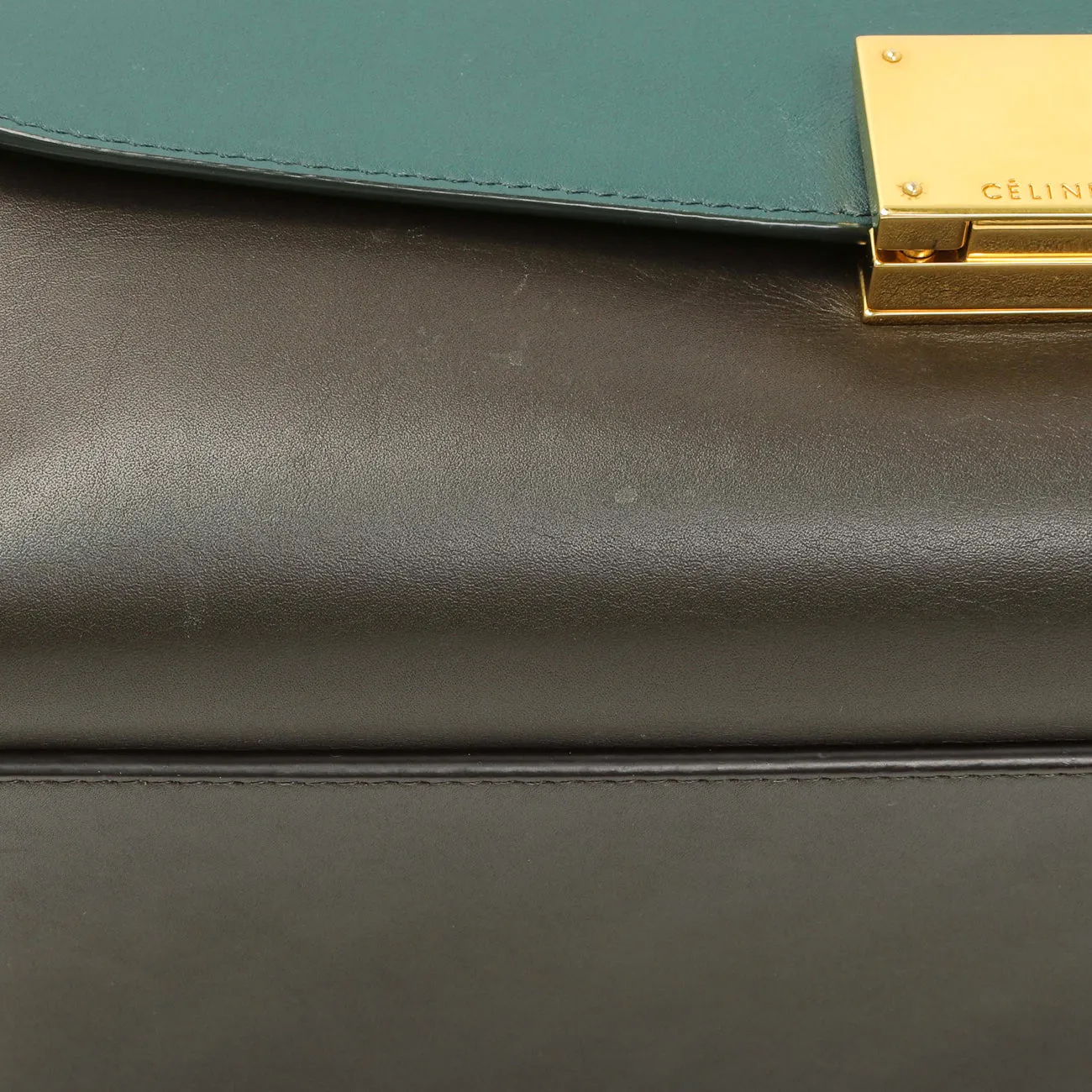 Celine Tricolor Calfskin Small Trapeze