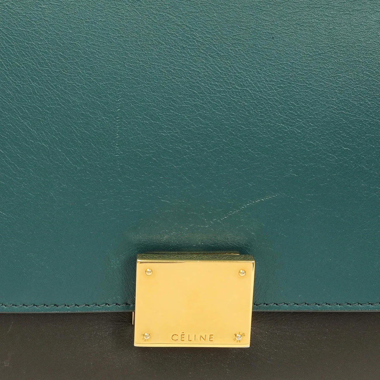 Celine Tricolor Calfskin Small Trapeze