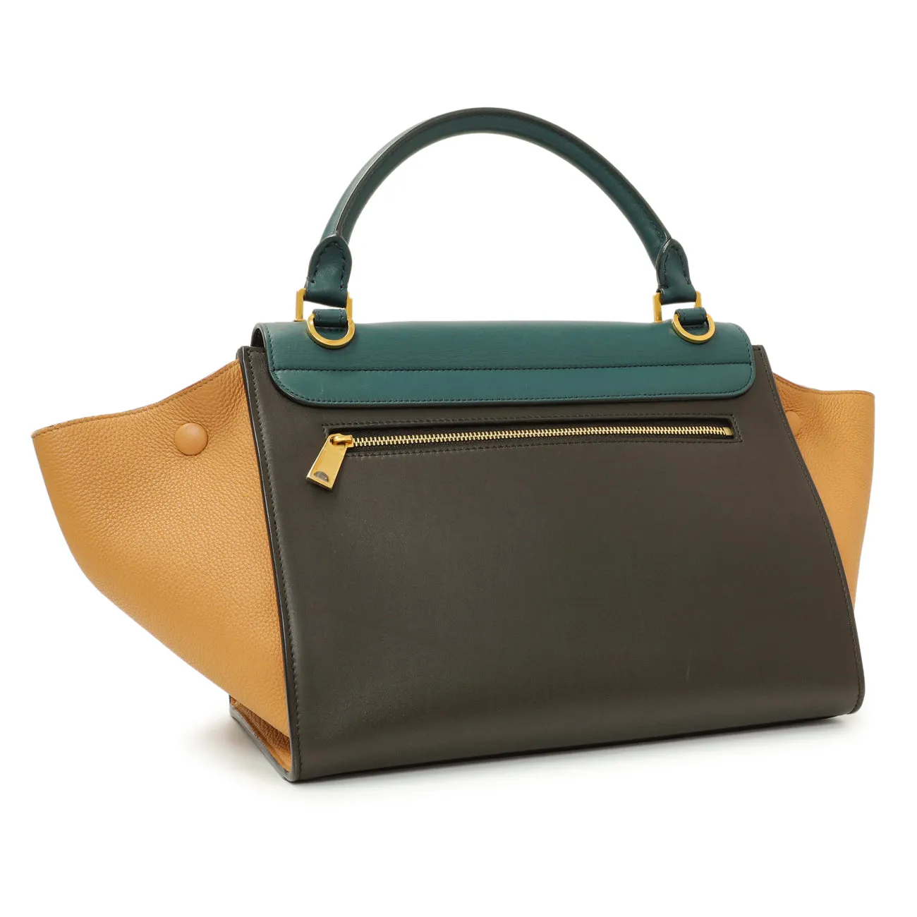 Celine Tricolor Calfskin Small Trapeze
