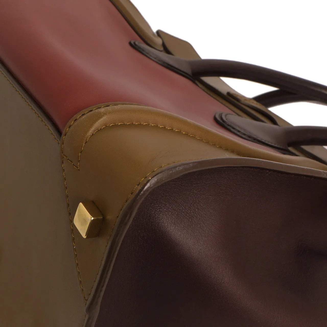 Celine Tricolor Smooth Calfskin Mini Luggage Tote