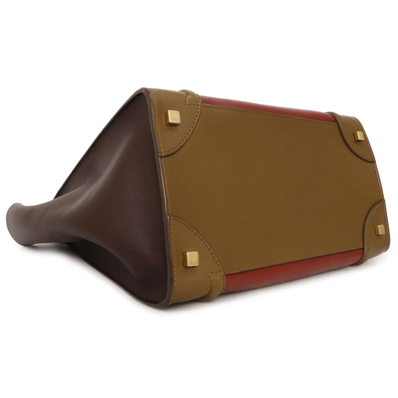 Celine Tricolor Smooth Calfskin Mini Luggage Tote
