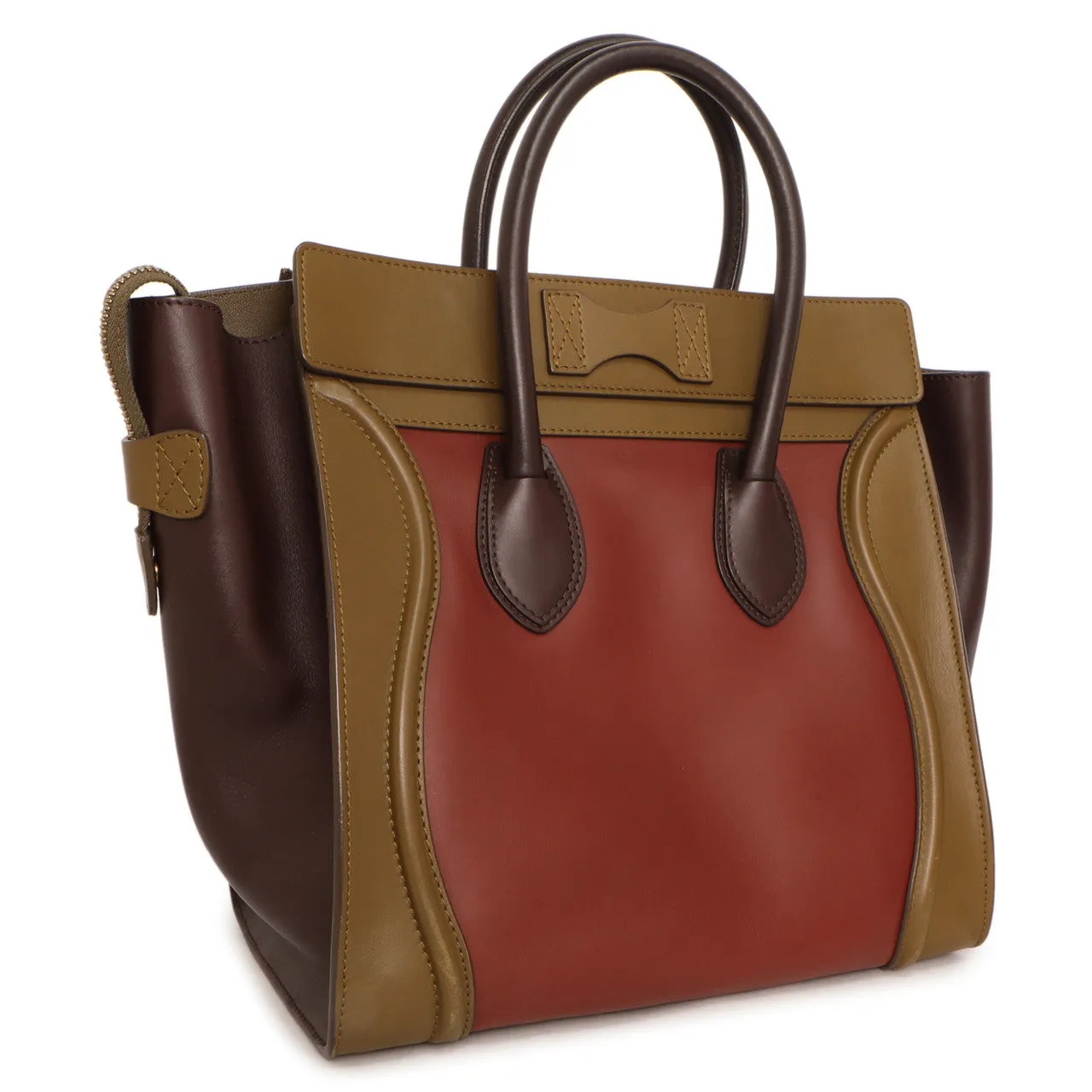 Celine Tricolor Smooth Calfskin Mini Luggage Tote