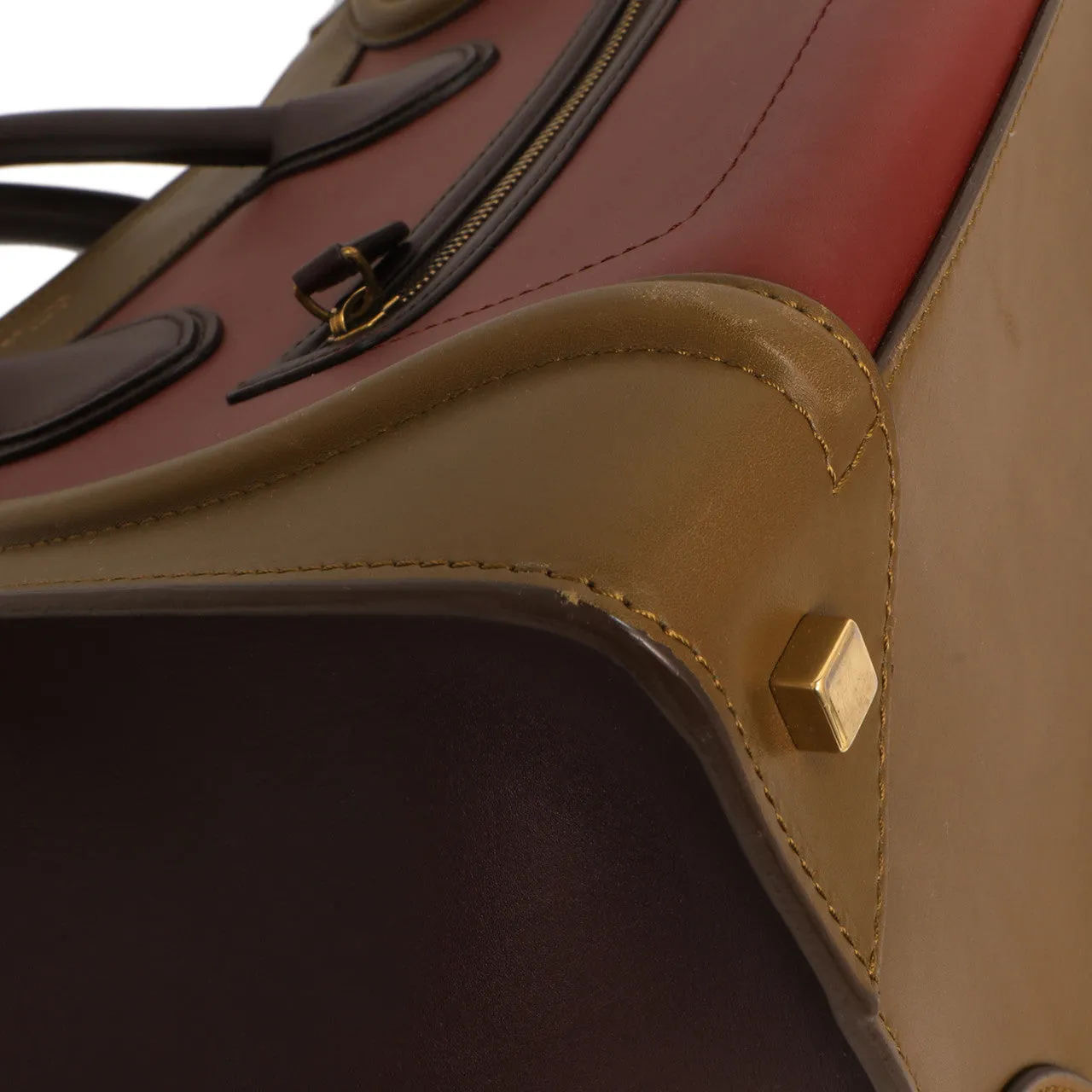 Celine Tricolor Smooth Calfskin Mini Luggage Tote