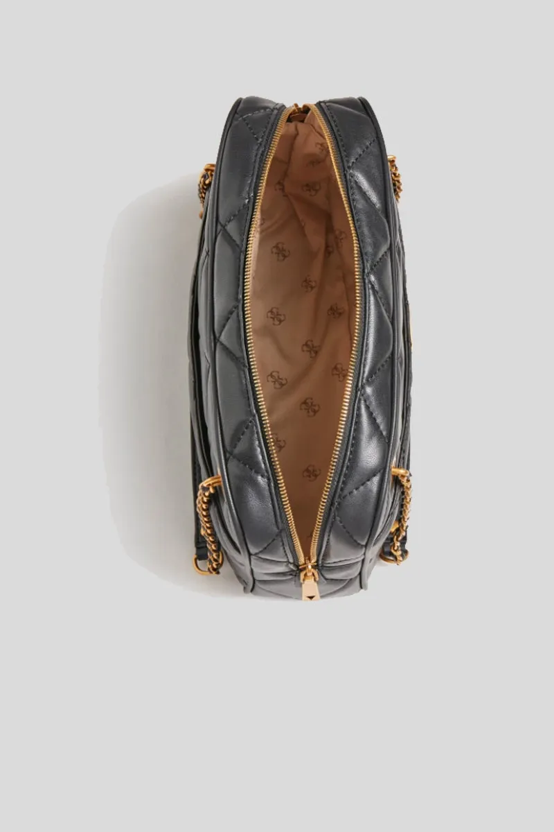 Cessily Top Zip Shoulder Bag - Black