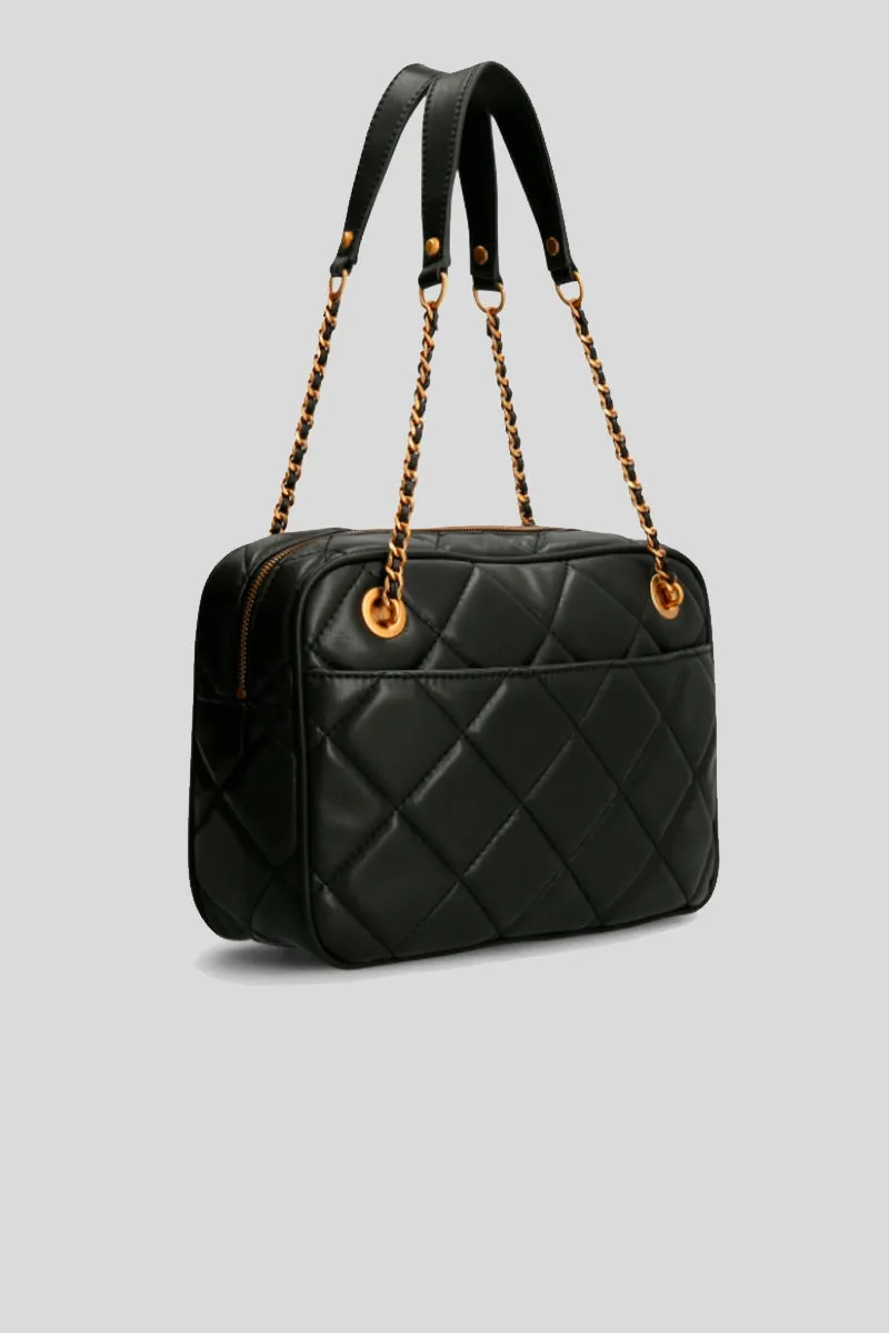 Cessily Top Zip Shoulder Bag - Black