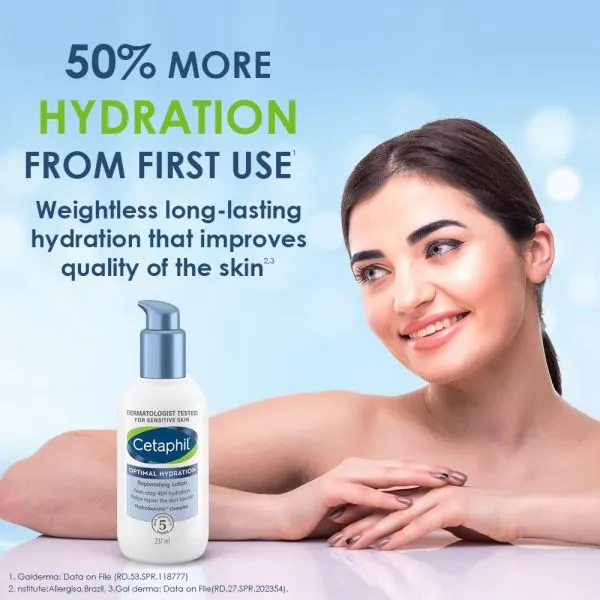 Cetaphil Optimal Hydration Body Lotion With Hyaluronic Acid Vitamin E For Dehydrated Skin (237ml)