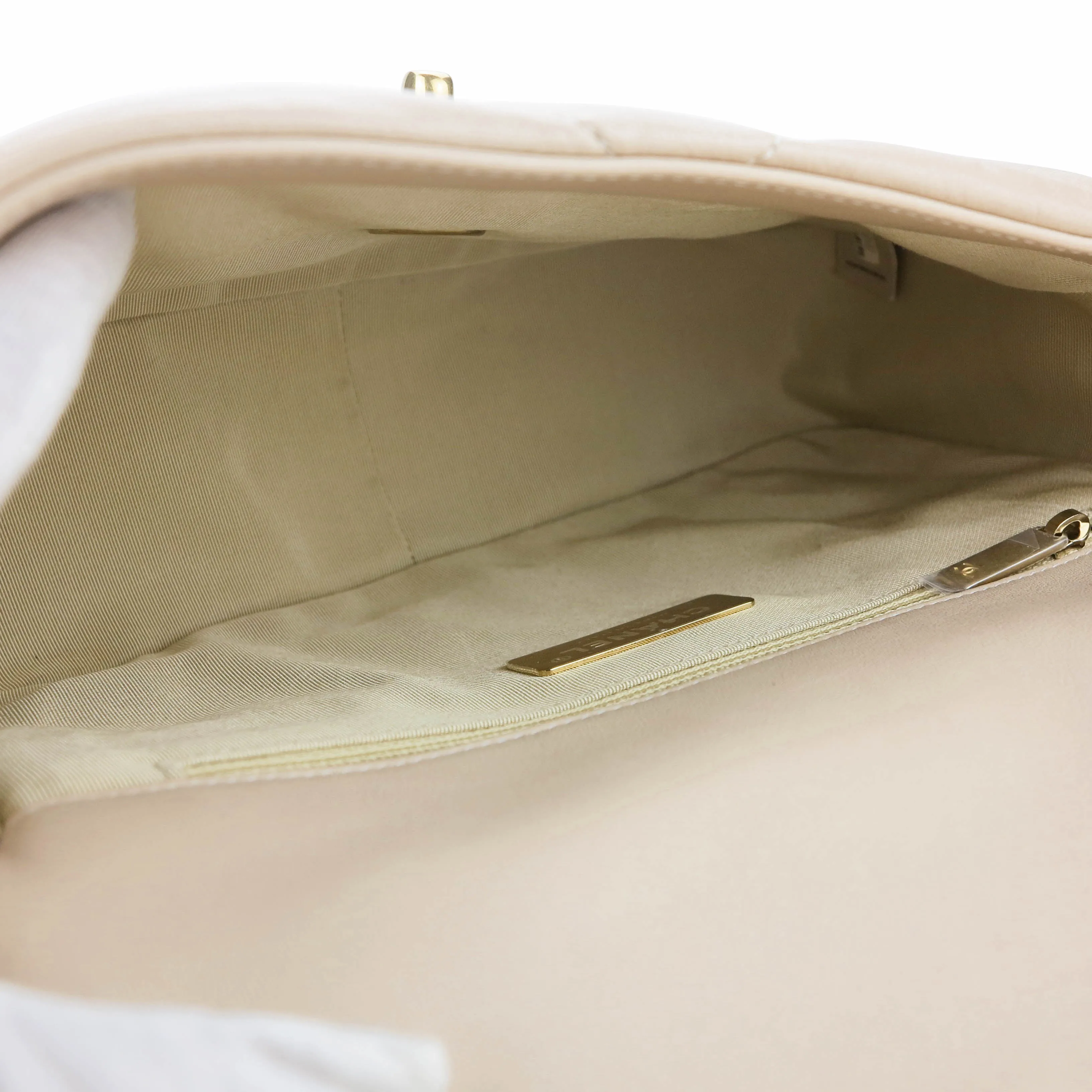 CHANEL 19 Small Flap Bag in 20S Light Beige Lambskin
