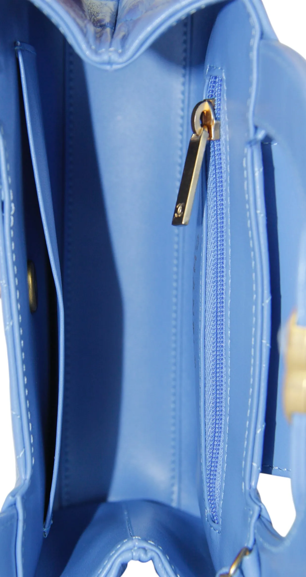 Chanel 2025 Blue Calfskin Quilted Nano Kelly Shopper