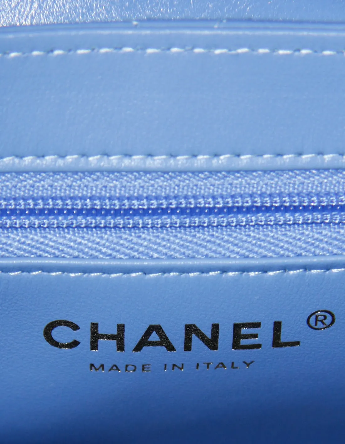Chanel 2025 Blue Calfskin Quilted Nano Kelly Shopper