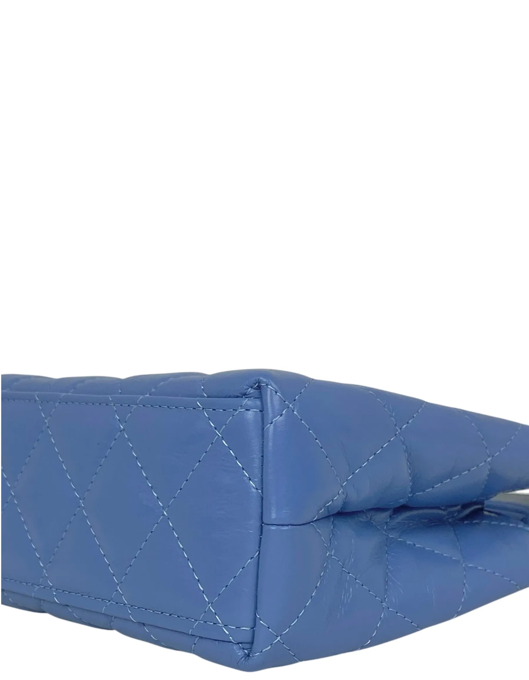 Chanel 2025 Blue Calfskin Quilted Nano Kelly Shopper
