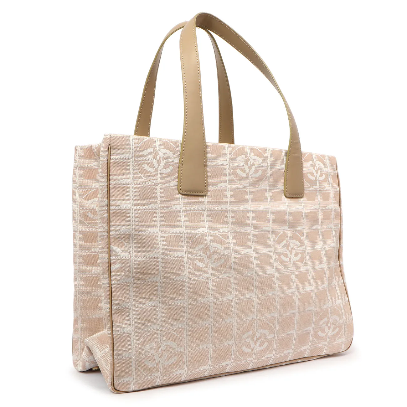 Chanel Beige Nylon Medium Travel Tote
